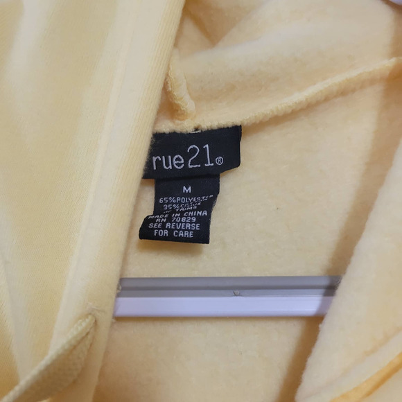 RUE21 "Hustle" Yellow Hoodie M - Picture 3 of 6